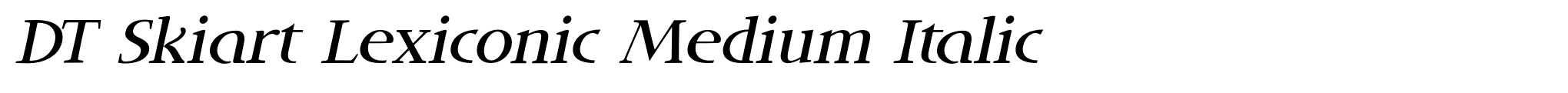 DT Skiart Lexiconic Medium Italic image